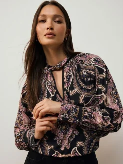 Next Long Sleeve Twist Neck Jersey Blouse^Women Blouses & Shirts