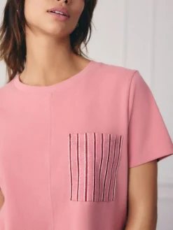 Best Next Short Set Pyjamas 2 Pack Black/Pink Stripe