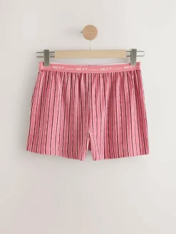 Best Next Short Set Pyjamas 2 Pack Black/Pink Stripe