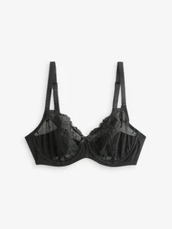 Discount Next Non Pad Balcony DD+ Lace Bras 2 Pack Black/Praline Nude