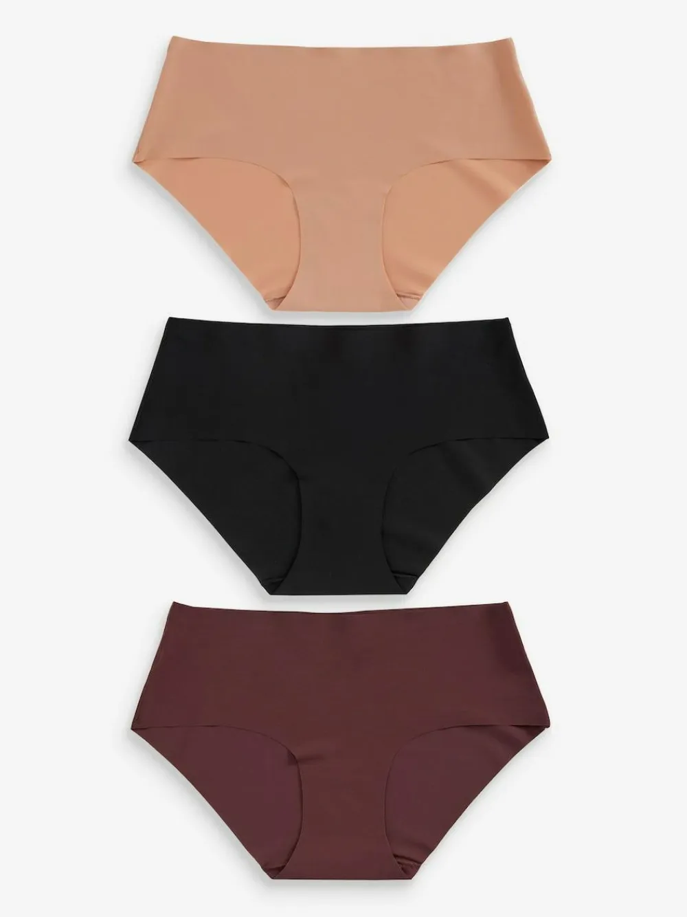 Discount Next Short No VPL Comfort Knickers 3 Pack Black/Praline Nude/Chocolate Nude