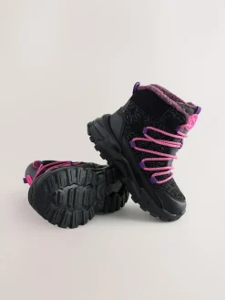 Next Black/Purple Printed Waterproof Walking Boots^ Boots & Wellies
