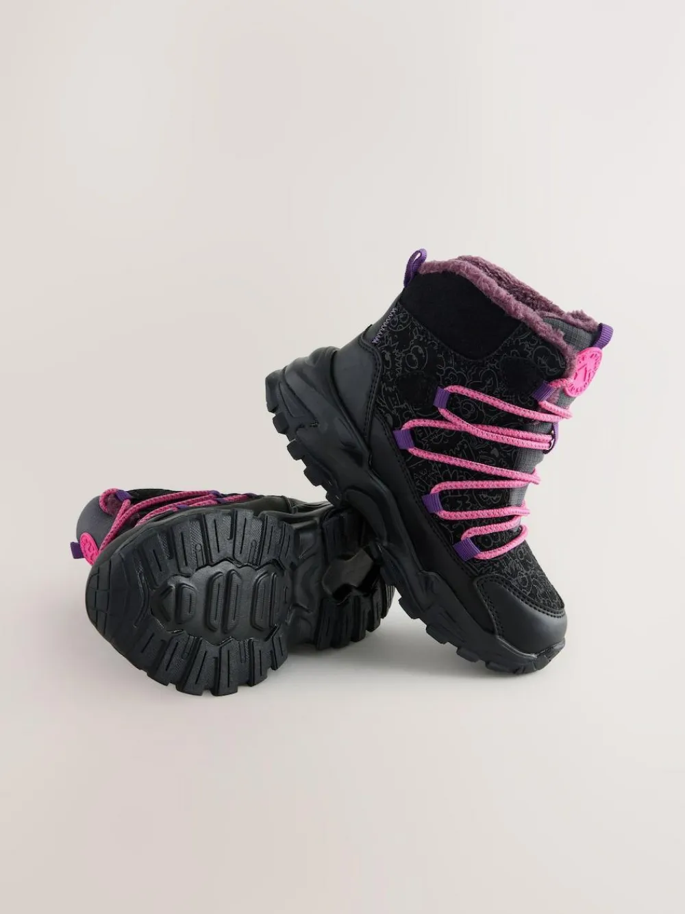 Next Black/Purple Printed Waterproof Walking Boots^ Boots & Wellies