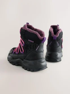 Next Black/Purple Printed Waterproof Walking Boots^ Boots & Wellies
