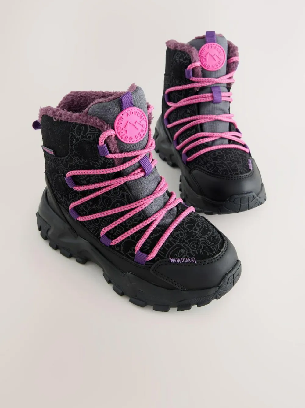 Next Black/Purple Printed Waterproof Walking Boots^ Boots & Wellies