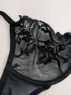 Sale Next Non Pad Full Cup Lace Bras 3 Pack Black/Red/Cream