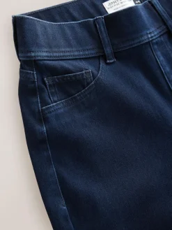 Hot Next Jersey Denim Wide Leg Trousers 2 Pack Black/Rinse Blue