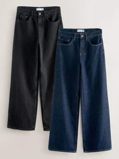 Next Wide Leg Jeans 2 Pack^Women Jeans|Jeans