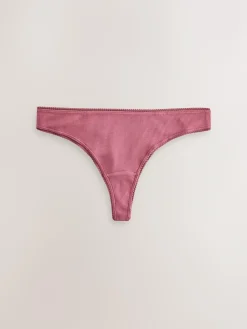 Next Thong Cotton Rib Knickers 3 Pack^Women Panties