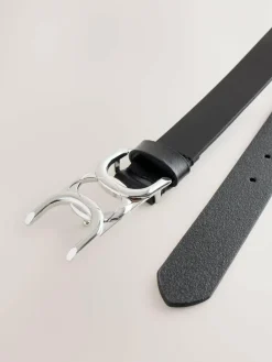 Next Regular Statement Buckle Leather Belt^Women Belts