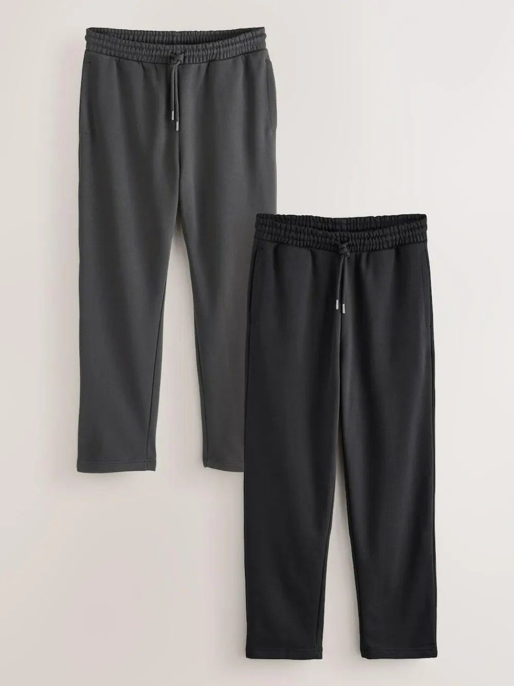 Next Straight Fit Brushback Heavyweight 2 Pack Joggers^ Joggers|Joggers
