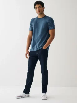 Sale Next Black/Slate/Grey Marl/White/Navy/Blue Regular Fit Essential Cotton T-Shirts 6 Pack