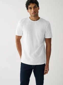 Sale Next Black/Slate/Grey Marl/White/Navy/Blue Regular Fit Essential Cotton T-Shirts 6 Pack