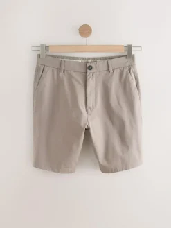 Sale Next Straight Fit Stretch Chino Shorts 4 Pack Black/Vintage Blue/ White/ Mushroom