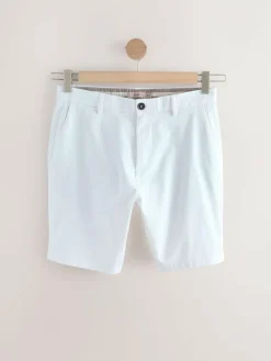Sale Next Straight Fit Stretch Chino Shorts 4 Pack Black/Vintage Blue/ White/ Mushroom