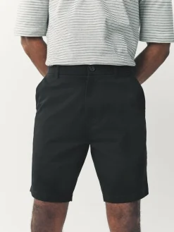 Sale Next Straight Fit Stretch Chino Shorts 4 Pack Black/Vintage Blue/ White/ Mushroom