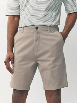 Sale Next Straight Fit Stretch Chino Shorts 4 Pack Black/Vintage Blue/ White/ Mushroom