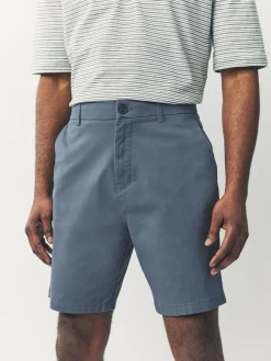 Sale Next Straight Fit Stretch Chino Shorts 4 Pack Black/Vintage Blue/ White/ Mushroom