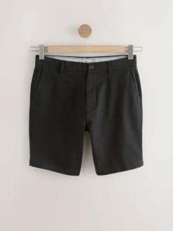 Sale Next Straight Fit Stretch Chino Shorts 4 Pack Black/Vintage Blue/ White/ Mushroom