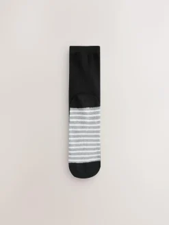 Outlet Next Black/White Spots/Stripe Footbed Ankle Socks 4 Pack Black/WhiteSpots/Stripe