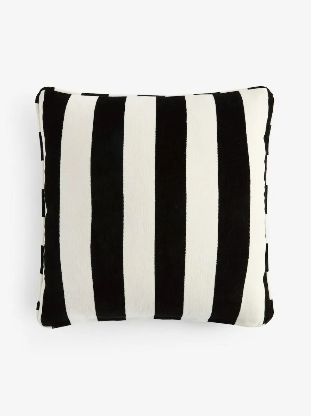 Hot Next 50 x 50cm Chenille Stripe Cushion Black/White
