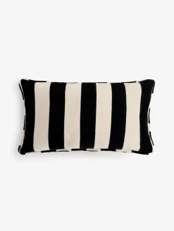 Outlet Next 50 x 30cm Chenille Stripe Cushion Black/White