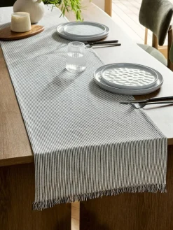 Online Next Bronx Kitchen Table Runner Black/White