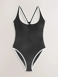 Next Zipped Shaping Tummy Control Swimsuit^Women Swimwear