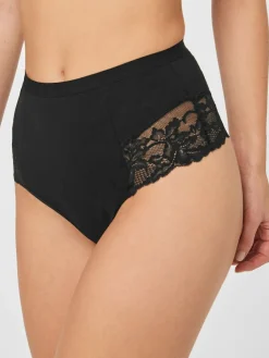 Next Black/White Cotton Tummy Control Shaping Thong Knickers 2 Pack^Women All Lingerie|Shapewear