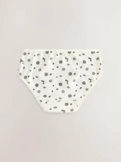 Best Next Ditsy Print Briefs 5 Pack (1.5-16yrs) Black/White