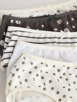 Best Next Ditsy Print Briefs 5 Pack (1.5-16yrs) Black/White