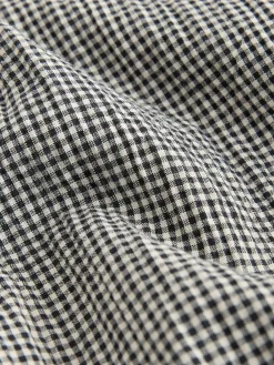 Next Drop Waist Gingham Maxi Skirt Black/White