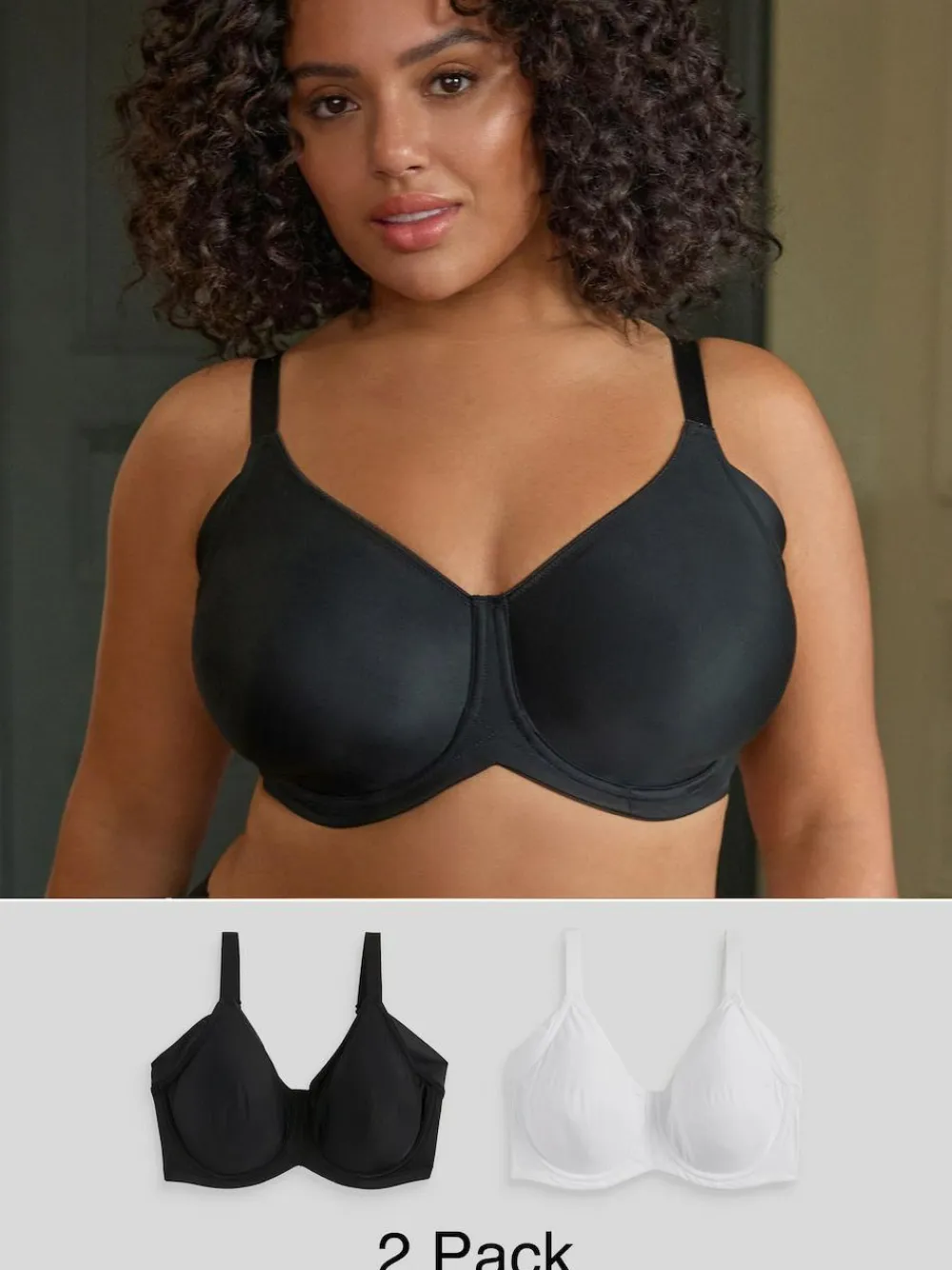 Next F-K Cup Under Arm Smoothing Non Pad Wired Minimising Ultimate Comfort Bras 2 Pack^Women Bras