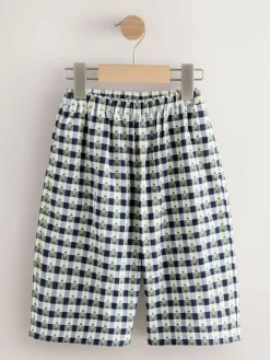 Online Next Black/White Floral Gingham Trousers (3mths-7yrs)