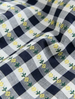 Online Next Black/White Floral Gingham Trousers (3mths-7yrs)