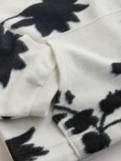 Next Black/White Floral Half Zip Fleece^Women Coats & Jackets|Coats & Jackets