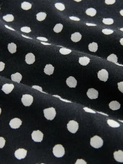 Next Short Cotton Logo Knickers 4 Pack Black/White Floral Print