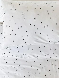 Outlet Next Reversible Duvet Cover And Pillowcase Set Black/White Hearts