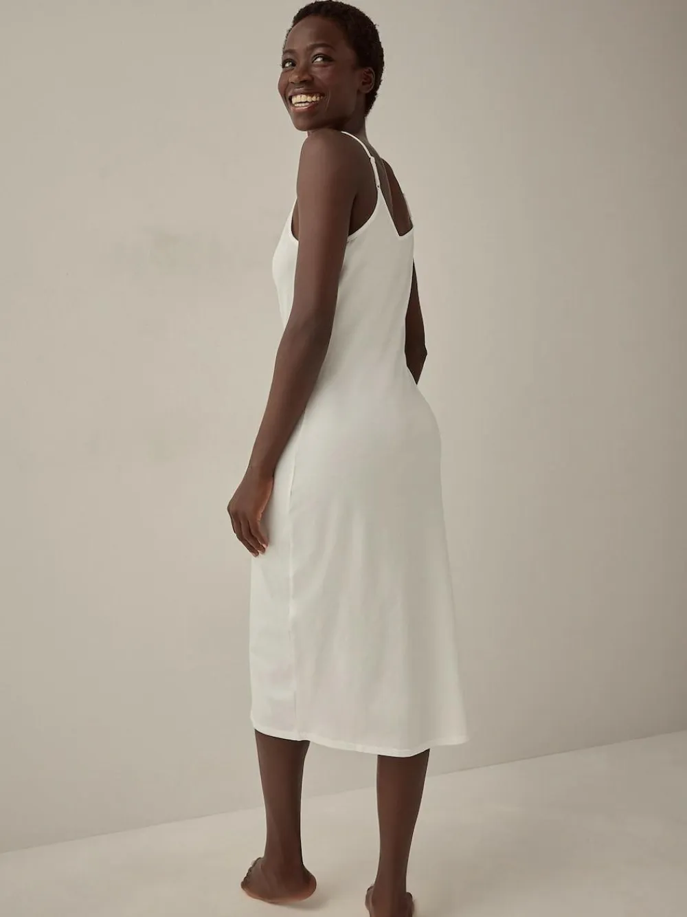 Discount Next Black/White Long Naturally Cooling Cotton Slips 2 Pack