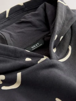 Next Black/White Long Sleeve Printed Hoodie (3mths-7yrs)