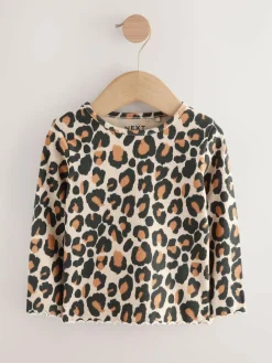 Next Black/White Long Sleeve Rib Tops 5 Pack (3mths-7yrs)^ Baby Girls|Tops