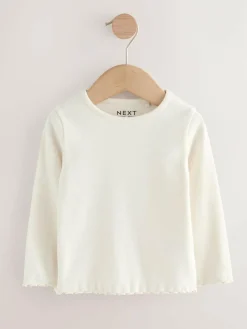 Next Black/White Long Sleeve Rib Tops 5 Pack (3mths-7yrs)^ Baby Girls|Tops