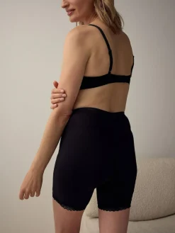 Next Black/White Menopause Friendly Cooling Thigh Smoothing Shorts 2 Pack^Women Shapewear