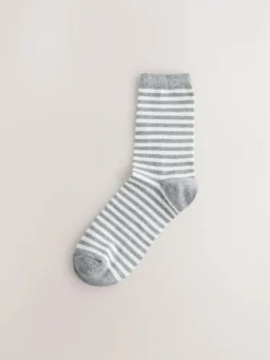 Discount Next Ankle Socks 7 Pack Black/White Mix Print