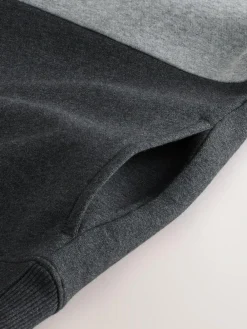 Discount Next Overhead Hoodie Colour Blocking Sweatshirt Black/White