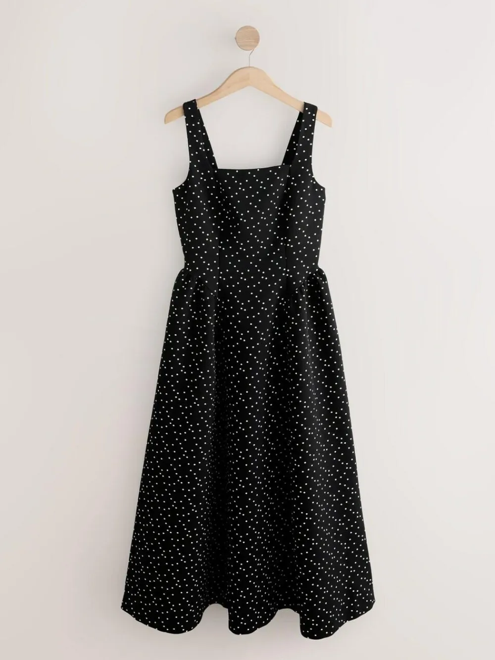 Sale Next Occasion Cinched Waist Maxi Dress Black/White Polka Dot