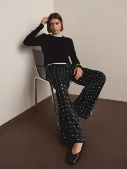 Next Satin Tie Waist Wide Leg Trousers^Women Pants