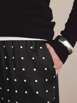 Next Satin Tie Waist Wide Leg Trousers^Women Pants