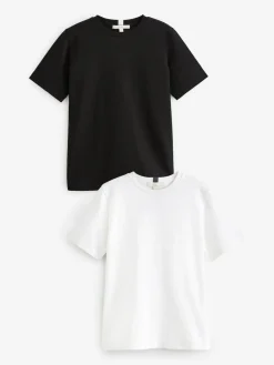 Next Short Sleeve Heavyweight T-Shirts 2 Pack^Women Nightwear|Tops & T-Shirts