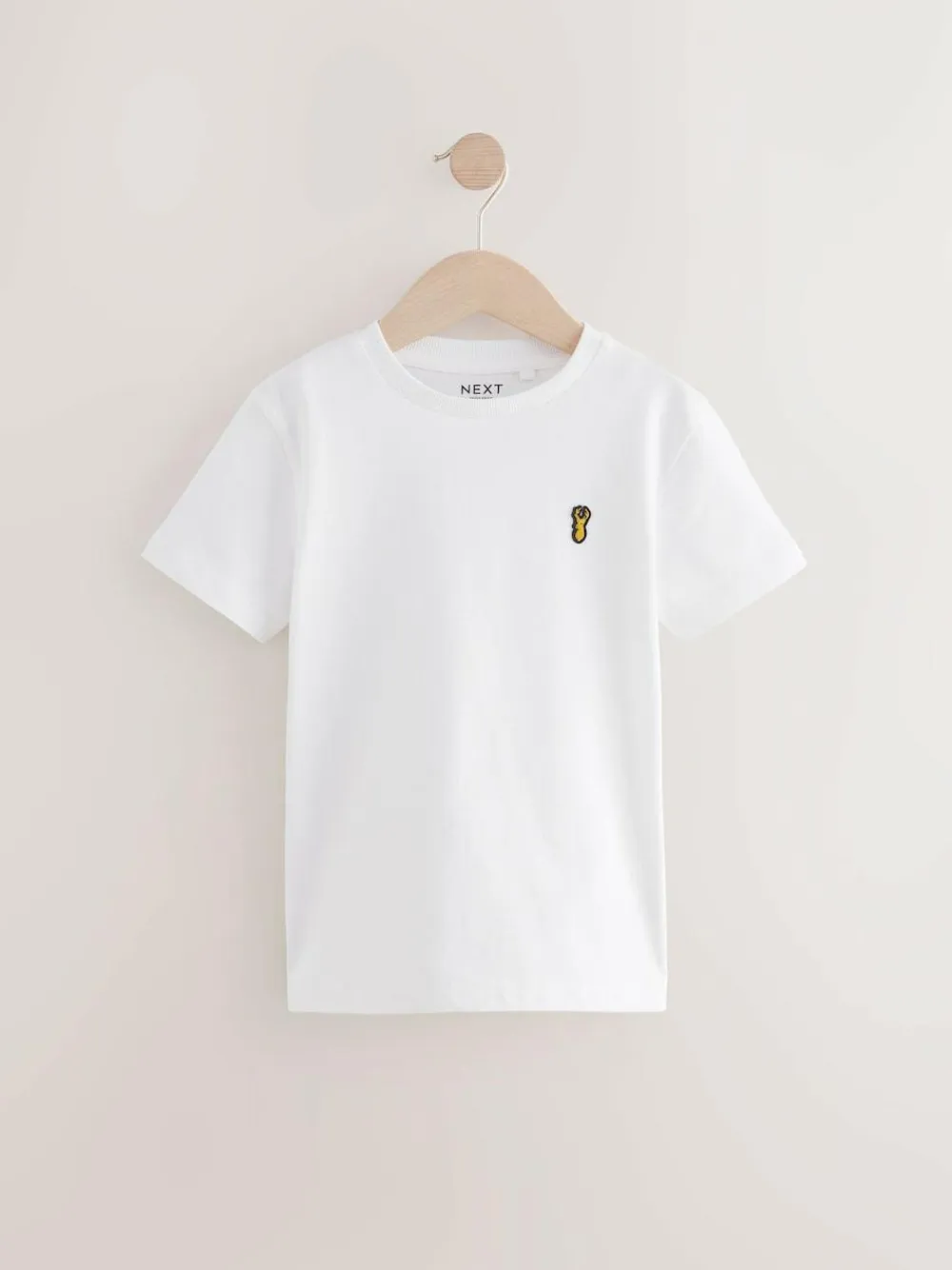 Clearance Next Black/White Short Sleeve Stag Embroidered T-Shirts 2 Pack (3-16yrs)